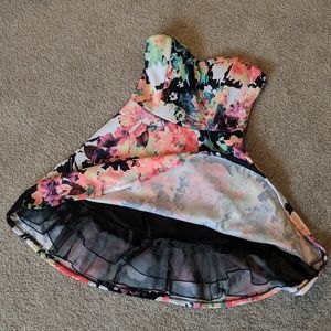 Charlotte Russe Sexy Floral Strapless Skater Dress